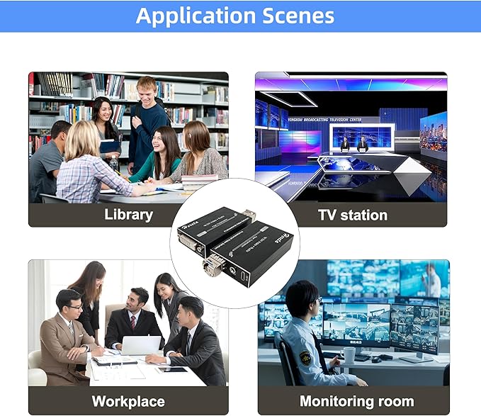 Hereta Mini 4K@60Hz HD DVI Fiber Video Extender DVI to Fiber Converter Optical - Image 3