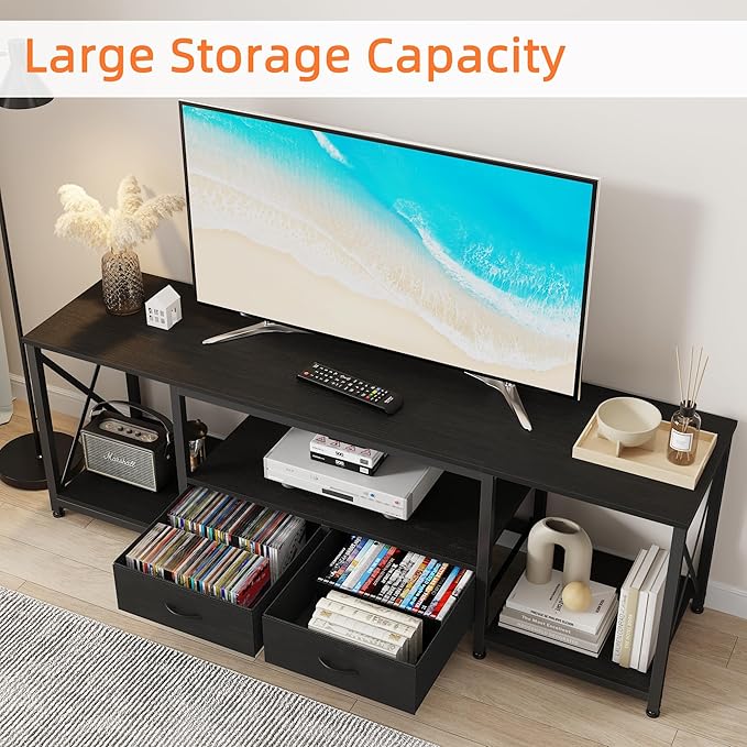 GYIIYUO TV Stand with Fabric Drawers - Image 4