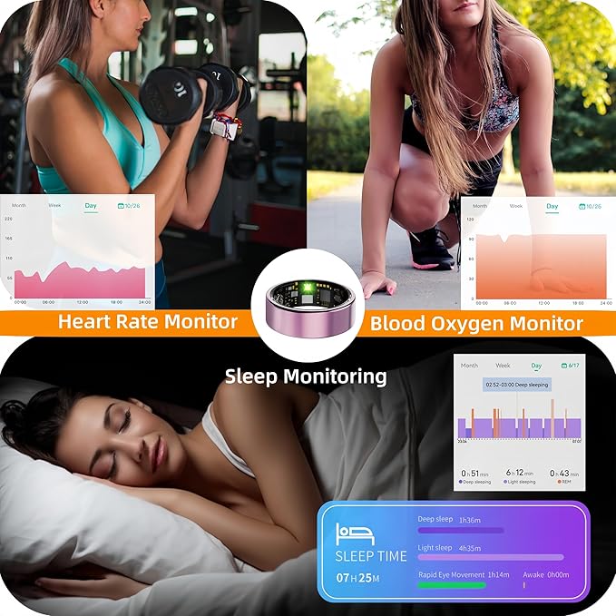 Smart Ring For Women Men, Health Tracker - Image 3