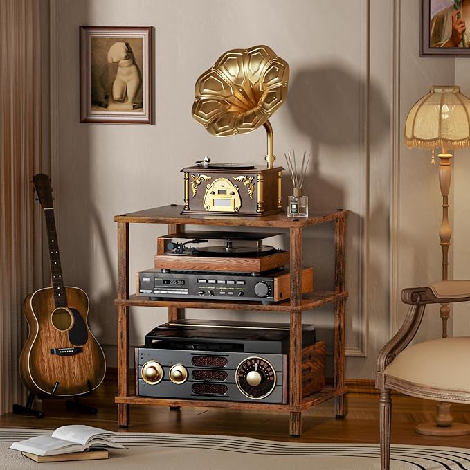 3-Tier AV Media Player Stand, Modern Stereo Cabine, Game Console Shelf - Image 6