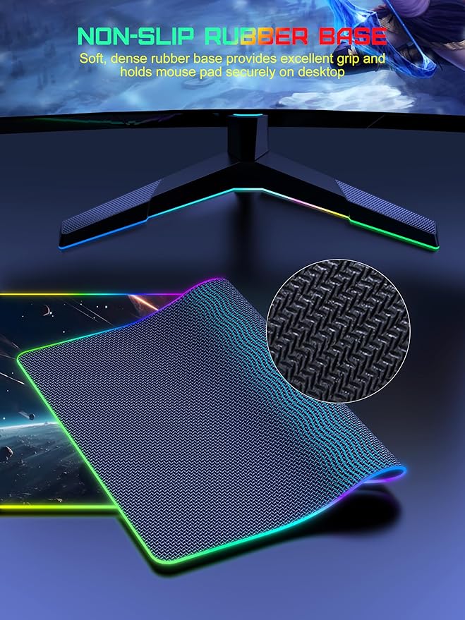 TopMade Wireless Charging Mouse Pad, RGB Gaming Mousepad Home Office Desk Pad - Image 7