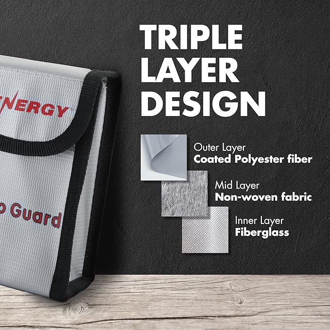 Tenergy 2 Pack, Fire Retardant Lipo Bags, Battery Bags - Image 2