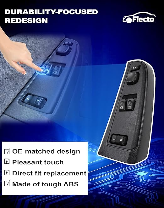 Flecto Master Power Window Switch Driver Side 15883318 - Image 4