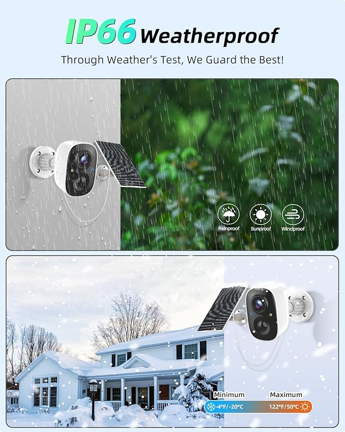 MaxiViz Solar Camera Outdoor Wireless, 2.4GHz Wi-Fi Security Camera - Image 6
