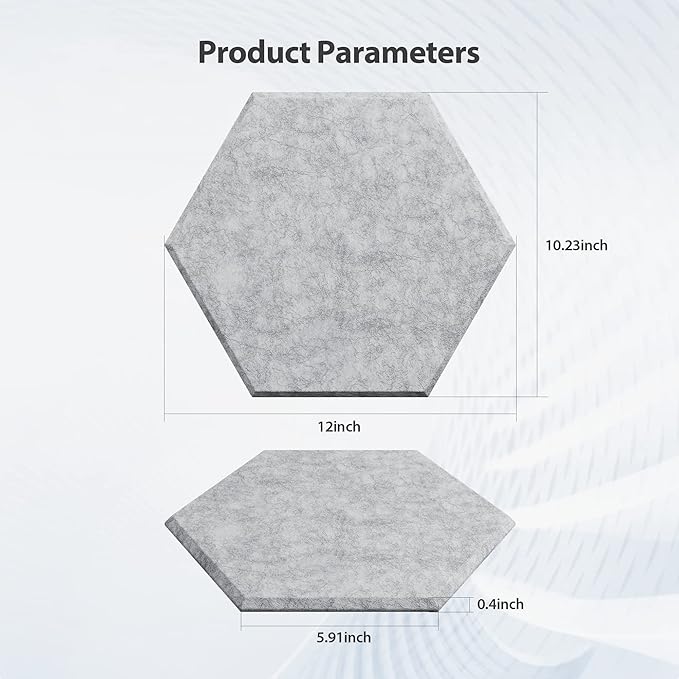 Amantech 12 Pack Acoustic Panels Self Adhesive Sound Proof Foam, High Density - Image 6