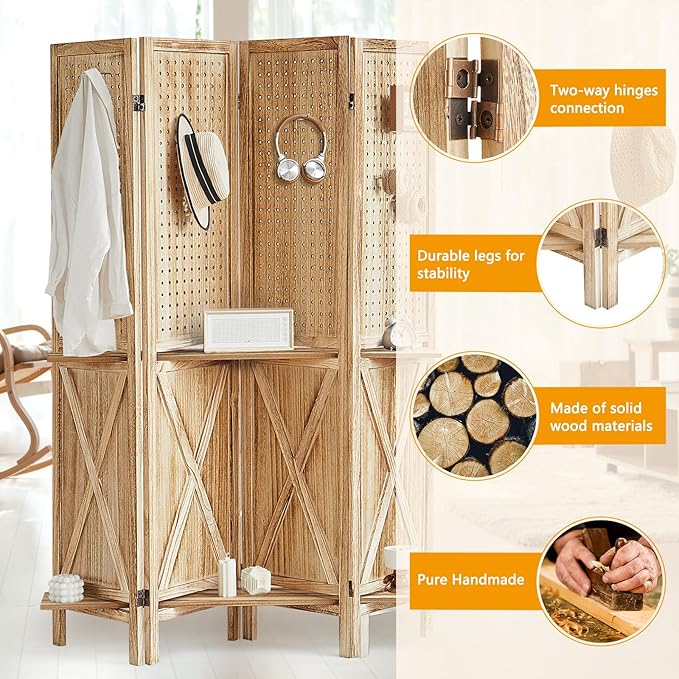 Aleesing 4 Panel Pegboard Display - Image 3