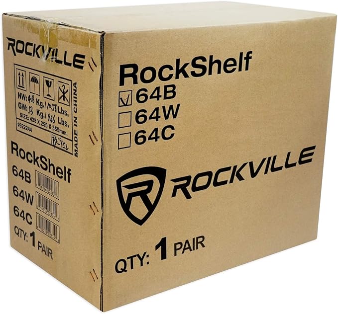 Rockville Pair RockShelf 64B V2 400W Black 6.5" Bookshelf Speakers, 4 Ohm - Image 9