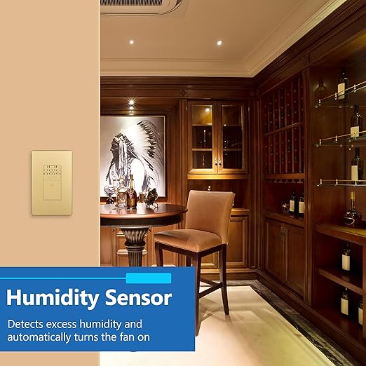 LIDER No Neutral Wire Required Humidity Sensor Switch, Automatic Humidity - Image 6