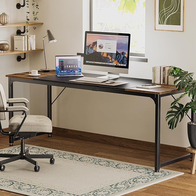 Huuger 78.7 Inch Office Computer Desk - Image 7