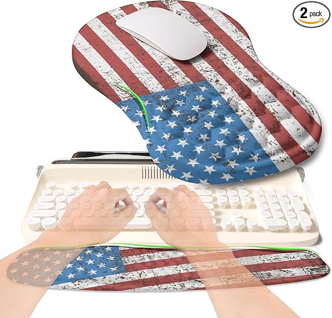 KUOSGM 2-in-1 Ergonomic Set, Wave Rise Keyboard Wrist Rest and Massage Bulge by KUOSGM