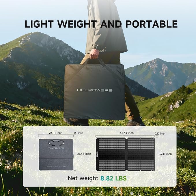 ALLPOWERS SOLAX SE100 100W Portable Solar Panel, High-Efficiency 23%-25% - Image 3