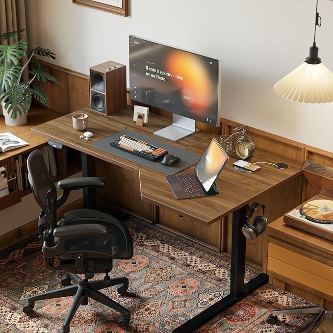 Agilestic Electric Standing Desk, L-Shaped 55 Inches Height Adjustable Desk - Image 2