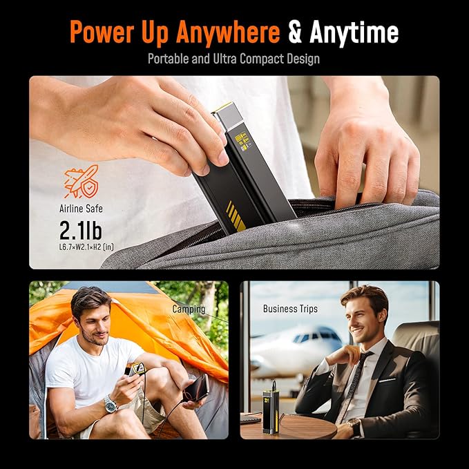 AOHI 240W Laptop Power Bank 27600mAh Portable Fast Charger, Airline-Compliant - Image 8