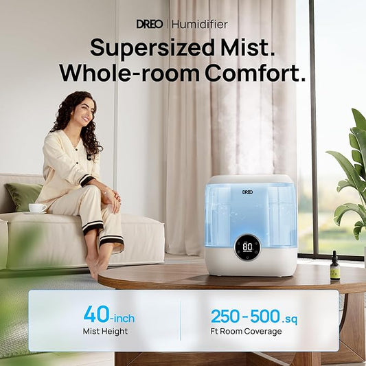 DREO 6L Top Fill Humidifiers for Bedroom, 60H Runtime 28 dB Quiet Supersized - Image 2