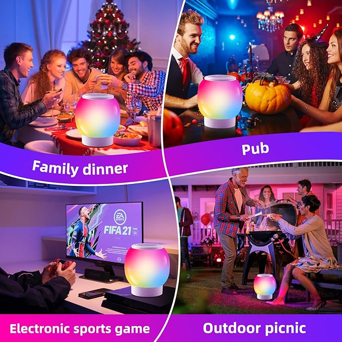 RGB ambient night light, Eye Caring, Stepless Dimming, Touch Night Lamp - Image 6