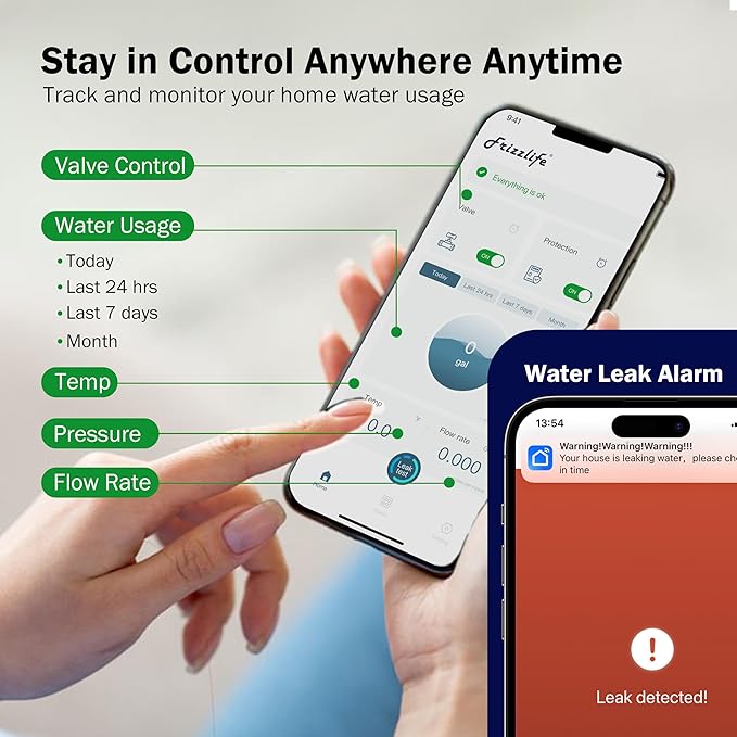 Frizzlife LP365 1.25-Inch Smart Water Monitor and Automatic Shutoff - Image 6
