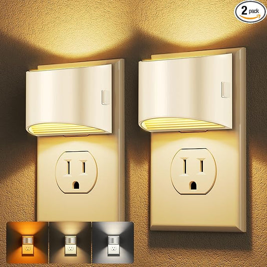 DORESshop LED Night Light, 3 Level Brightness Adjustable Plug in Night Light by DORESshop