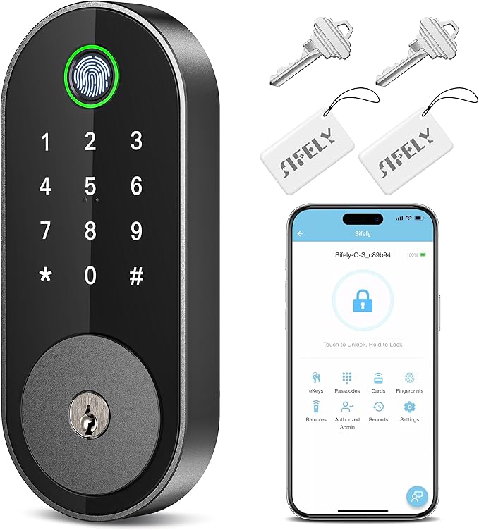 Fingerprint Smart Deadbolt by SifelySmartLocks