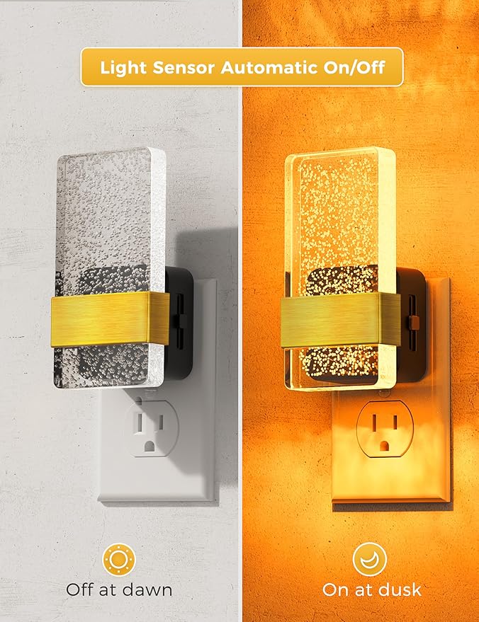 L LOHAS LED Night Light, Amber Night Lights Plug Into Wall, Dusk to Dawn Sensor - Image 2