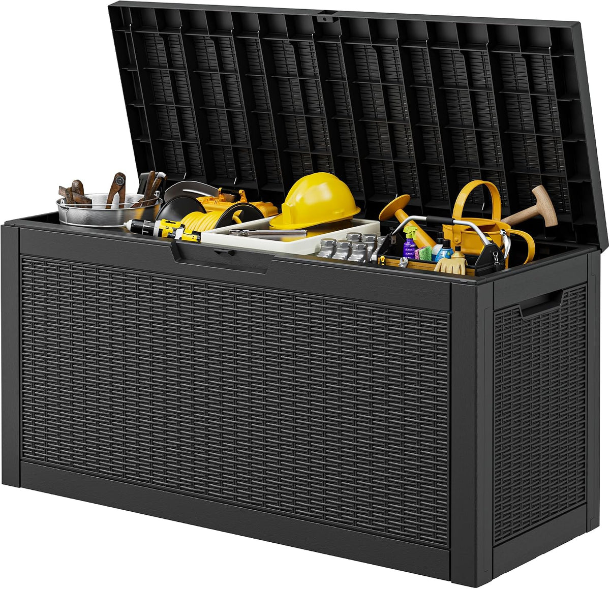 outdoor storage box waterproof, 70 gallon deck box, main product view