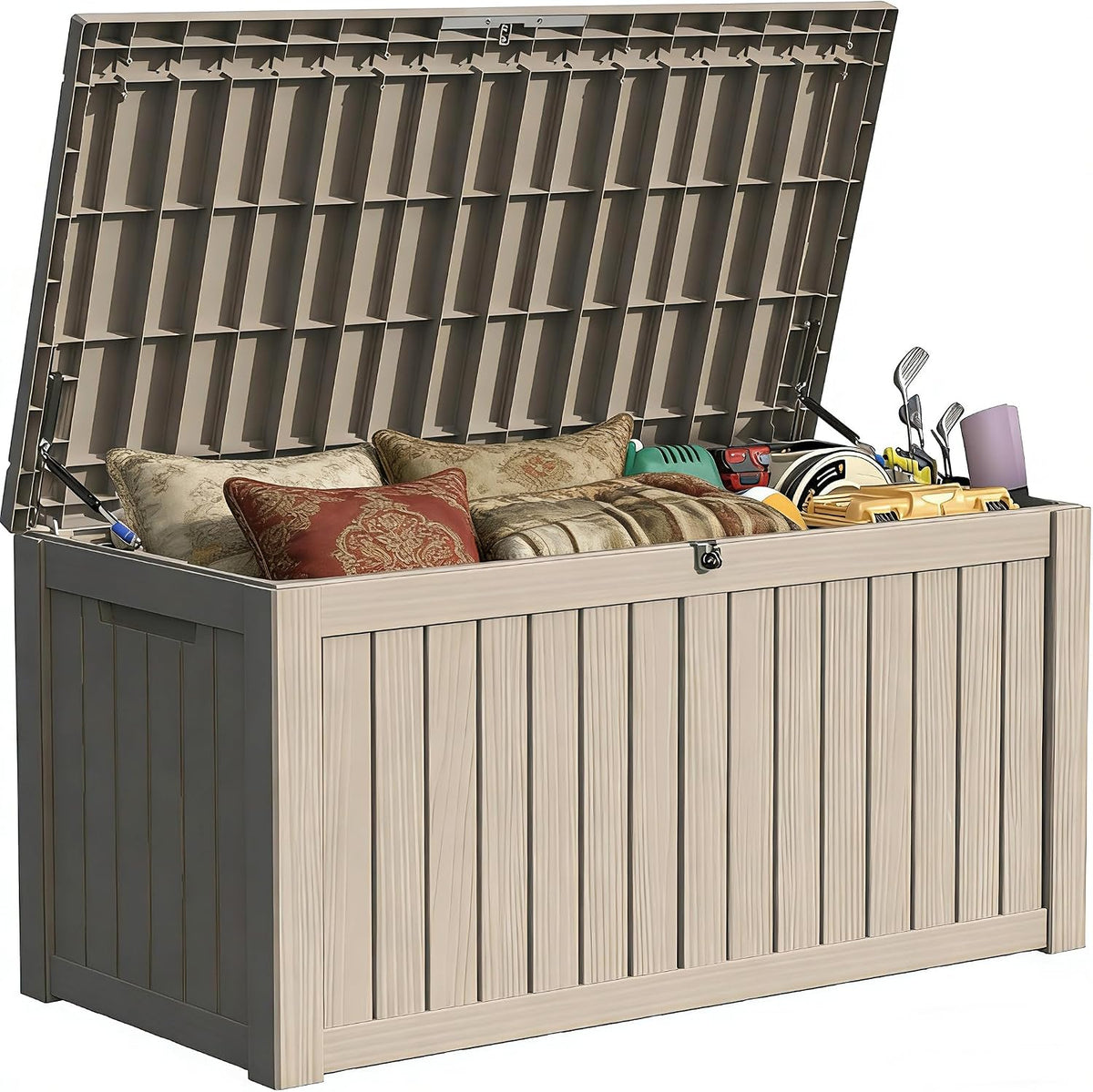 150 gallon outside storage box & bench,lockable&waterproof storage, main product view