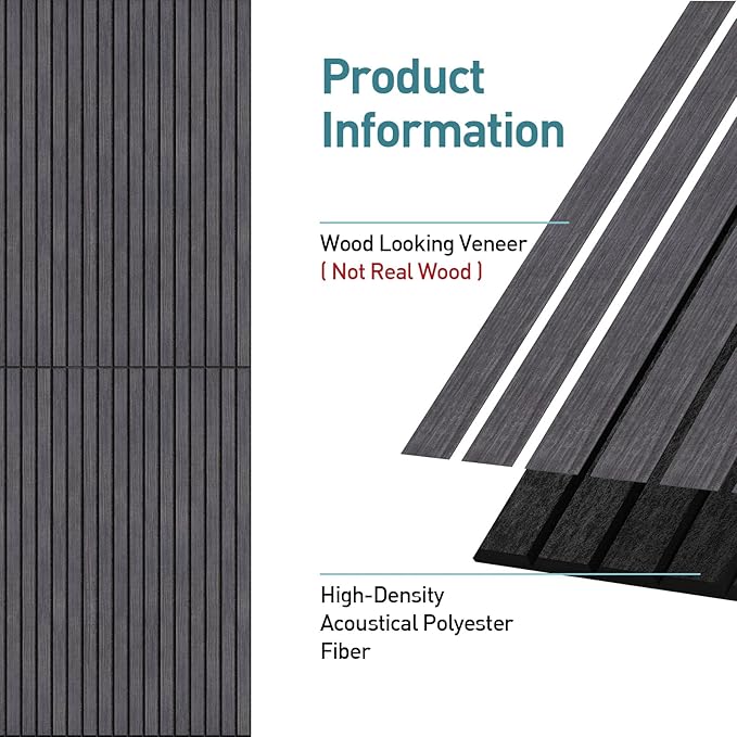 UMIACOUSTICS 6 Packs Acoustic Panel, 47.2 x 23.6 Inches Decorative Sound Proof - Image 2