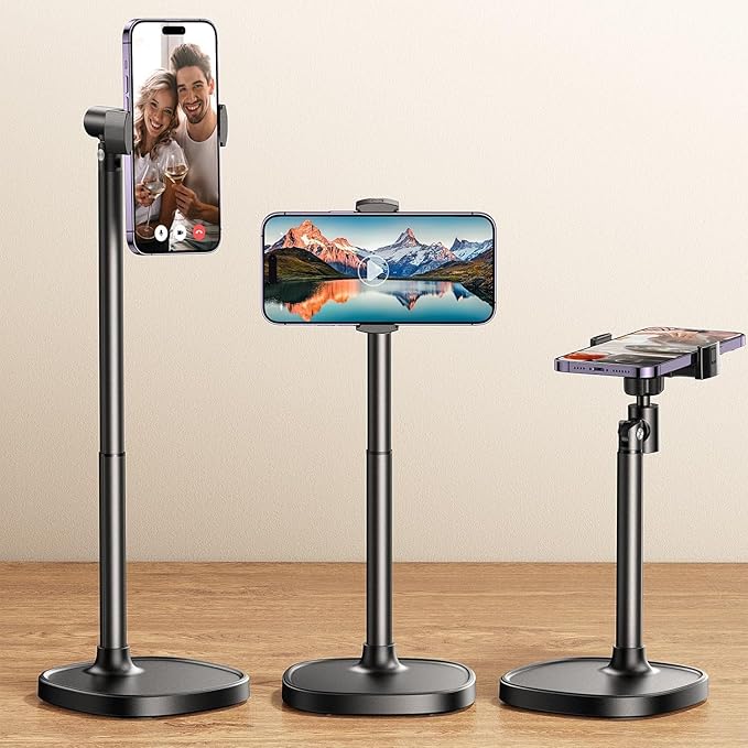 DIMONCOAT Phone Stand for Desk, Angle Height Adjustable Phone Holder for Desk by DIMONCOAT