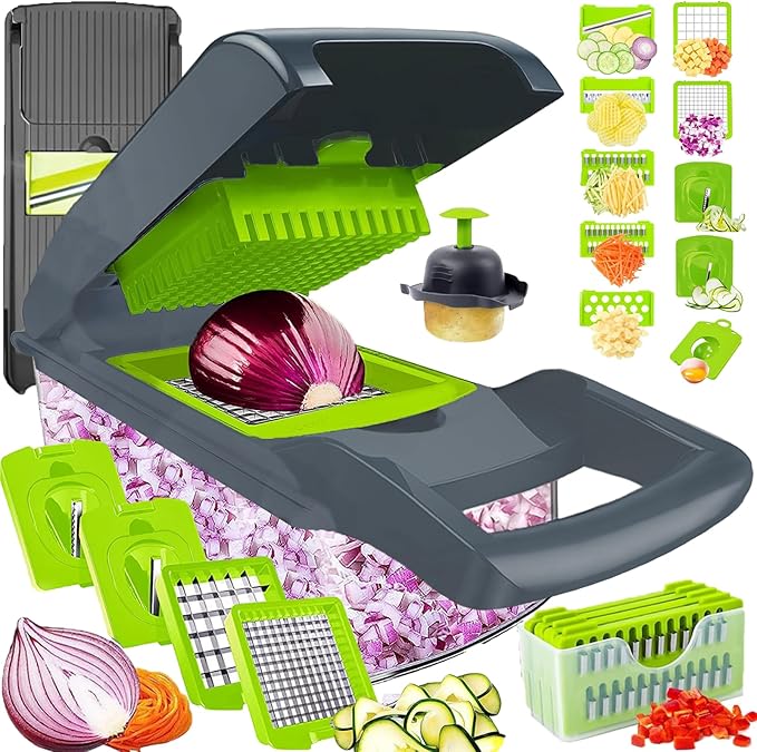 Dewpeton Pro-Series 20-in-1 Mandoline Slicer & Spiralizer, Veggie Chopper by Dewpeton