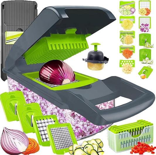 Dewpeton Pro-Series 20-in-1 Mandoline Slicer & Spiralizer, Veggie Chopper by Dewpeton