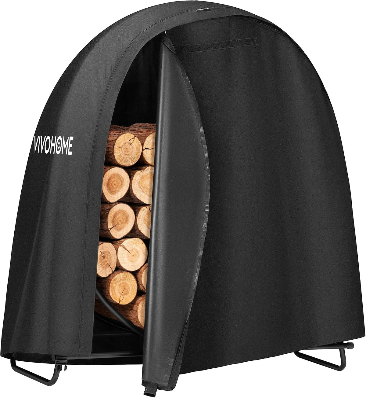 vivohome 48 inches firewood log rack hoop with, main product view