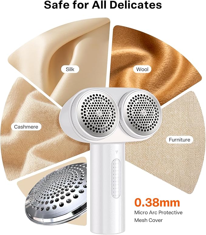 TORRAS Dual-Head Fabric Shaver, Longest Durability & 50ml Large Capacity - Image 5