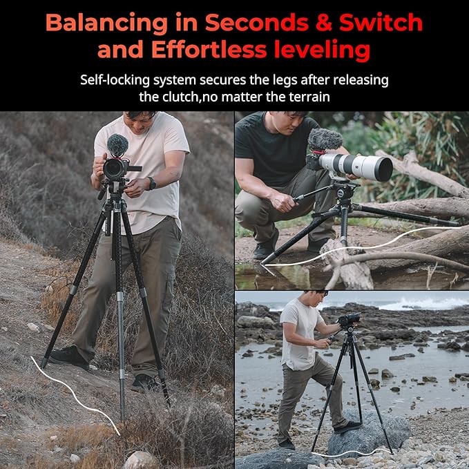 SMALLRIG x Potato Jet TRIBEX SE Hydraulic Aluminum Camera Tripod, - Image 3