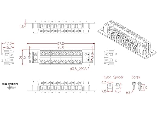 OONO 16 Amp 2x12 Position Terminal Block Distribution Module - Image 6