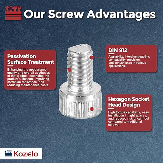 Kozelo 30pcs Socket Head Cap Screws - Image 3