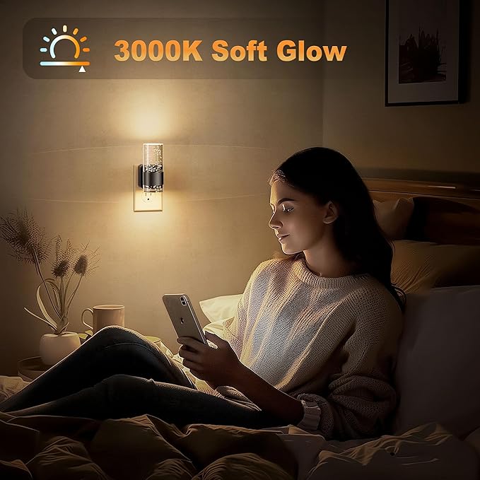 JandCase Night Light, Night Lights Plug into Wall, 3000K LED Nightlight - Image 5