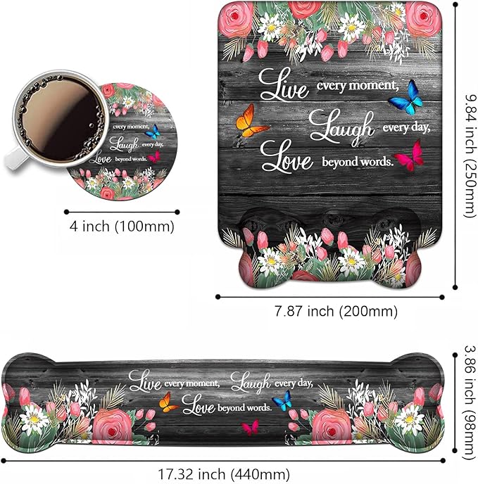Keyboard Wrist Rest + Mouse Pad Wrist Support Set - Image 3
