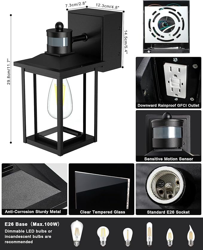 LTBLIGHT Motion Sensor Porch Lights - Image 6