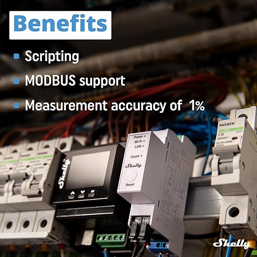 Shelly Pro 3EM | Wi-Fi & LAN, 3-Phase Smart Energy Meter | 2-Way Consumption | - Image 4