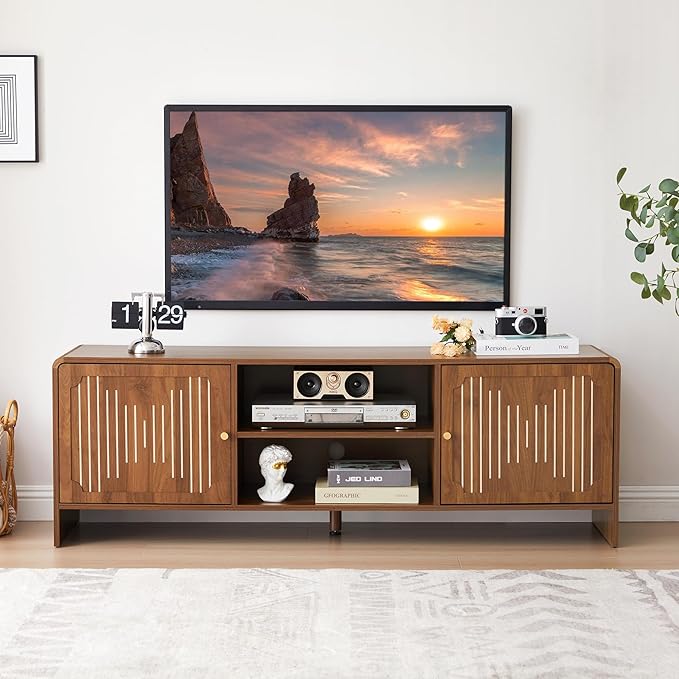 MAHYIZYI 58'' TV Stand for 65 inch TV, Mid Century Modern Entainment Center - Image 6