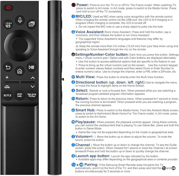 Voice Replacement Remote for All Samsung TV QLED 4K 8K UHD/Crystal UHD 4K/ NEO - Image 7
