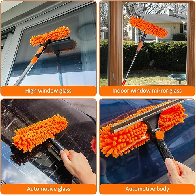 20+ Ft Reach 2 in 1 Window Washing Squeegee - Image 4