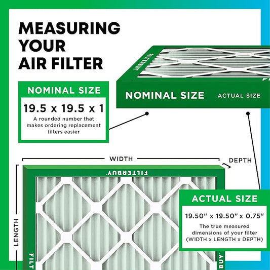 Filterbuy 19.5x19.5x1 Air Filter MERV 11 Superior Pet & Allergy Defense - Image 2