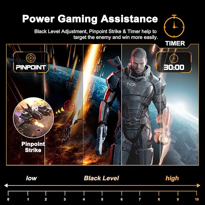 SANSUI 24 Inch Curved Gaming Monitor up to 180Hz MPRT 1ms - Image 5