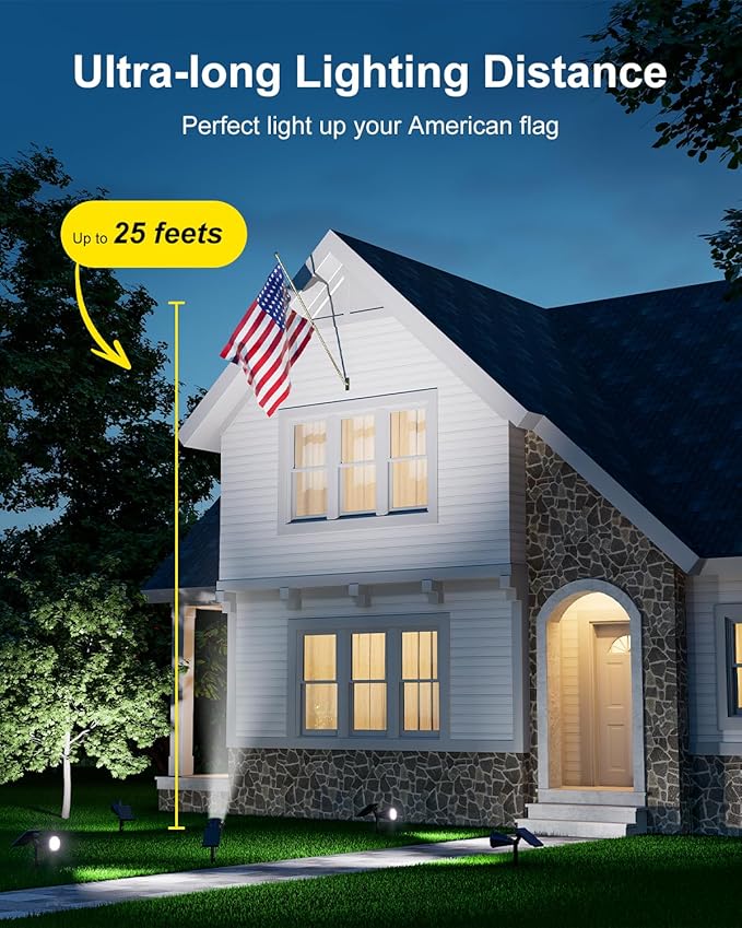 FALOVE Solar Spot Lights Outdoor Waterproof - Image 2