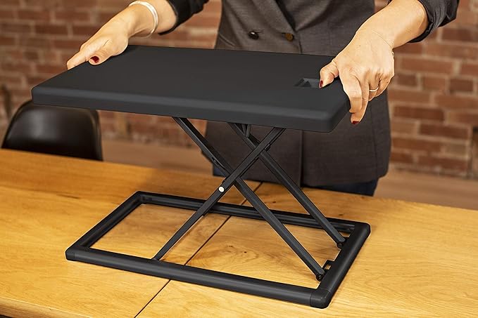Rocelco 19" Portable Laptop Riser, Height Adjustable Travel Standing Desk - Image 4