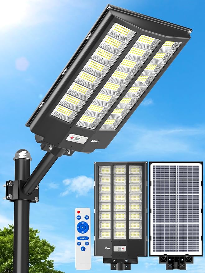 Ofuray Of-8600W Solar Street Lights Outdoor, 600000LM Solar Security Flood by Ofuray