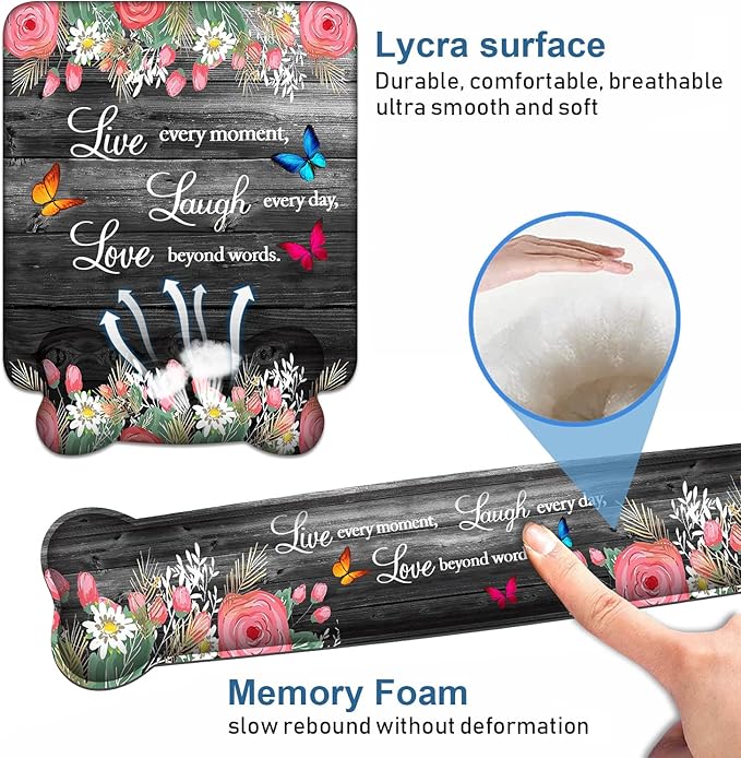 Keyboard Wrist Rest + Mouse Pad Wrist Support Set - Image 5