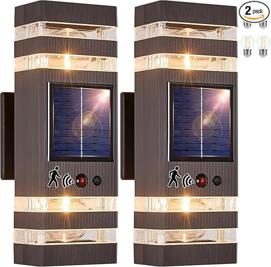 Oil Rubbed Bronze Solar Outdoor Wall Lights by DELICAVYLIGHTING