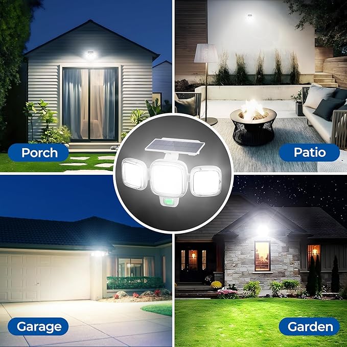 ESLIGHTION Solar Motion Sensor Outdoor Lights, 3 Modes LED Security Flood Light - Image 6