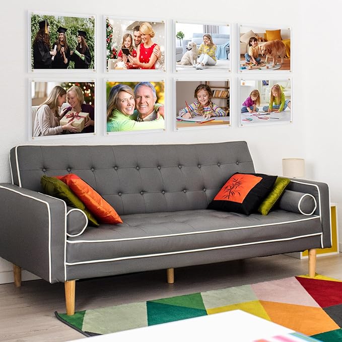 Kalami 8.5x11 Acrylic Wall Mount Picture Frame Self Adhesive, No Drill Floating - Image 5